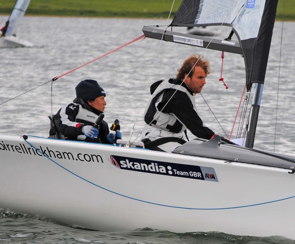 Alexandra Rickham & Niki Birrell (GBR) lead the SKUD 18s in Rutland - Bruce Wake 2010 Access Class Worlds and SKUD18 International Championships © International Access Class Association<br />
 http://www.accessclass.org